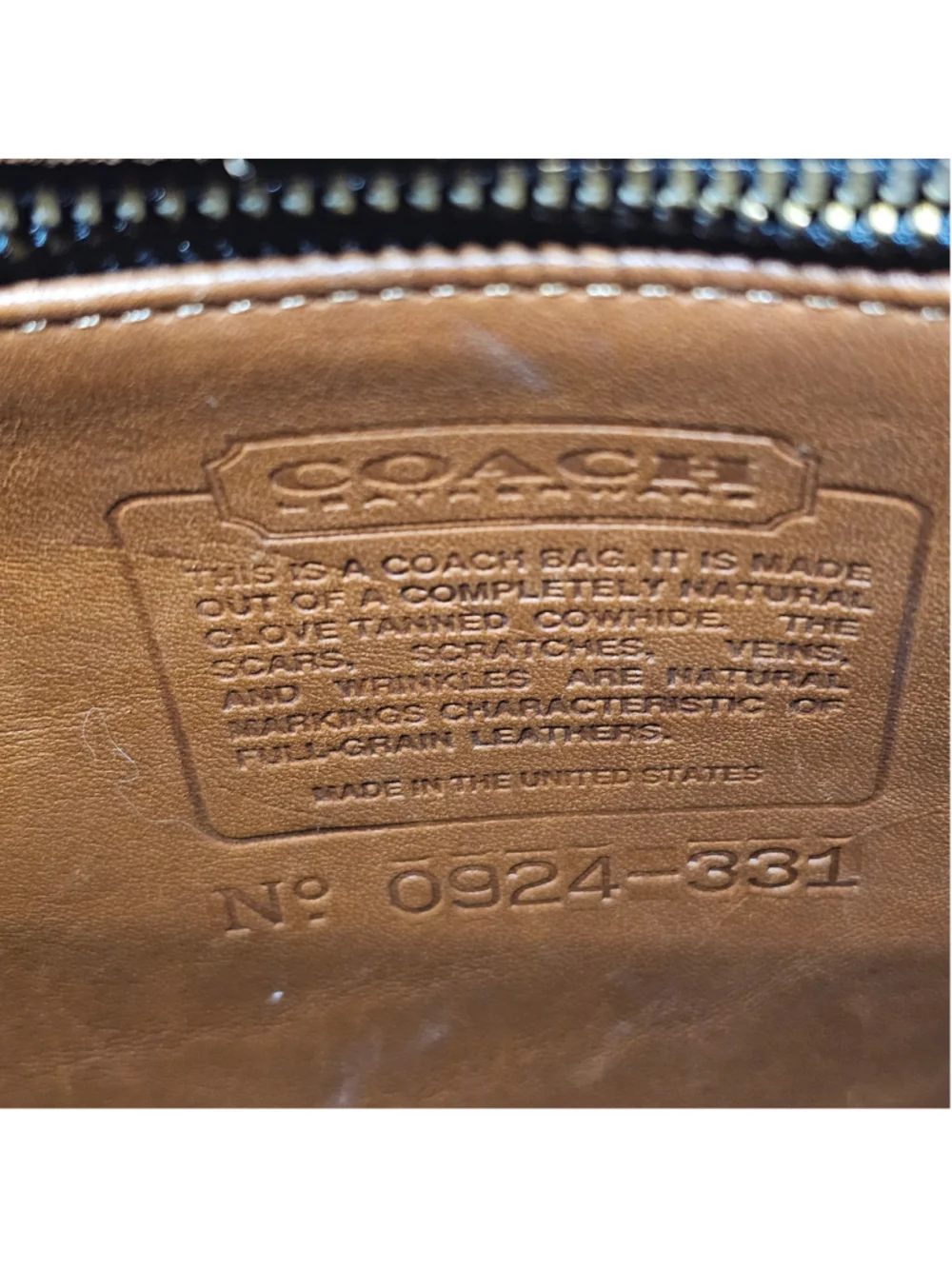 Vintage Coach British Tan Leather Dowel Crossbody Bag - Picture 7 of 13